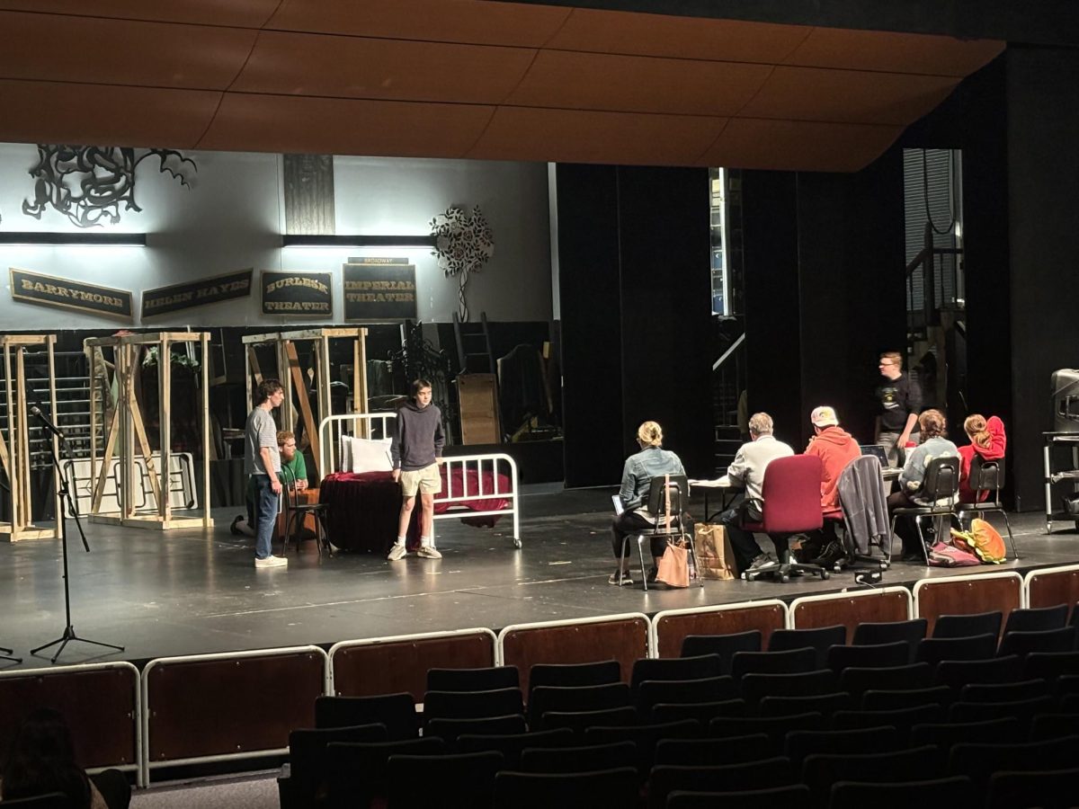 A photo of a rehearsal in the Clune.